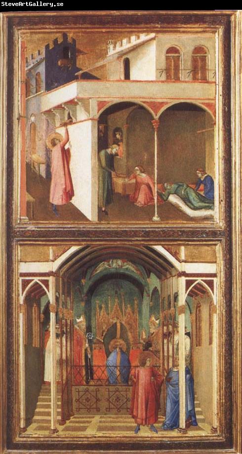 Ambrogio Lorenzetti St Nicholas Offers Three Girls Their Dowry